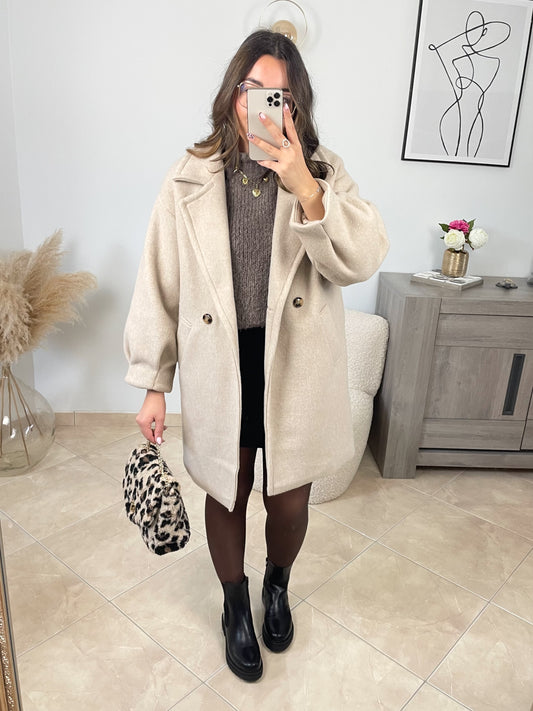 𝗣𝗿𝗲́-𝗰𝗼𝗺𝗺𝗮𝗻𝗱𝗲 • MANTEAU SOLA - BEIGE