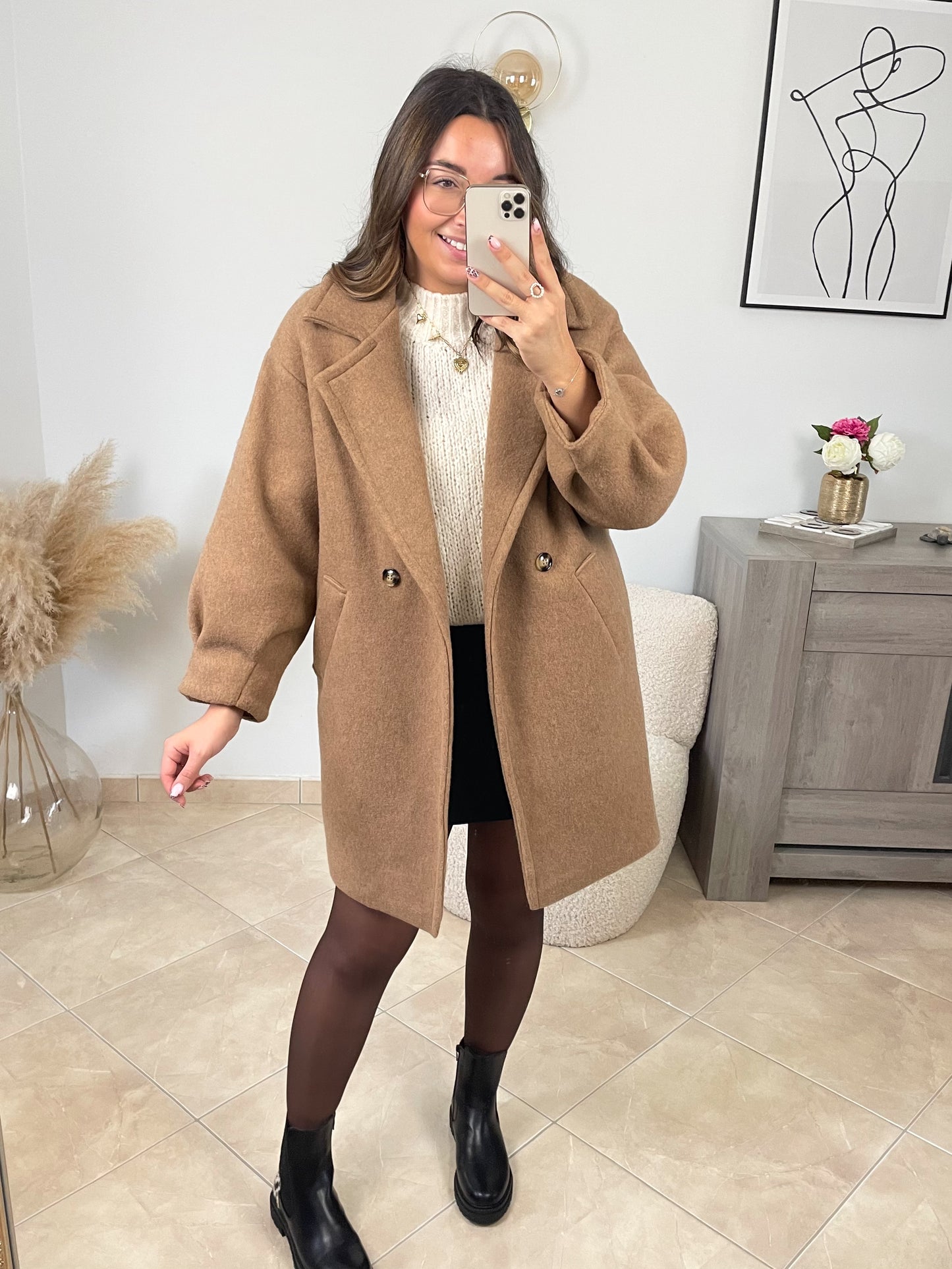 MANTEAU SOLA - CAMEL