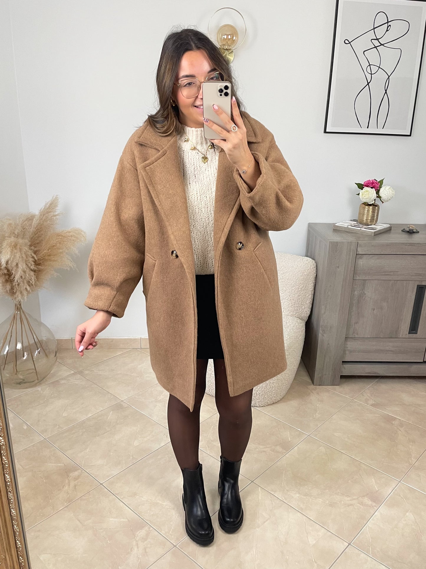 MANTEAU SOLA - CAMEL