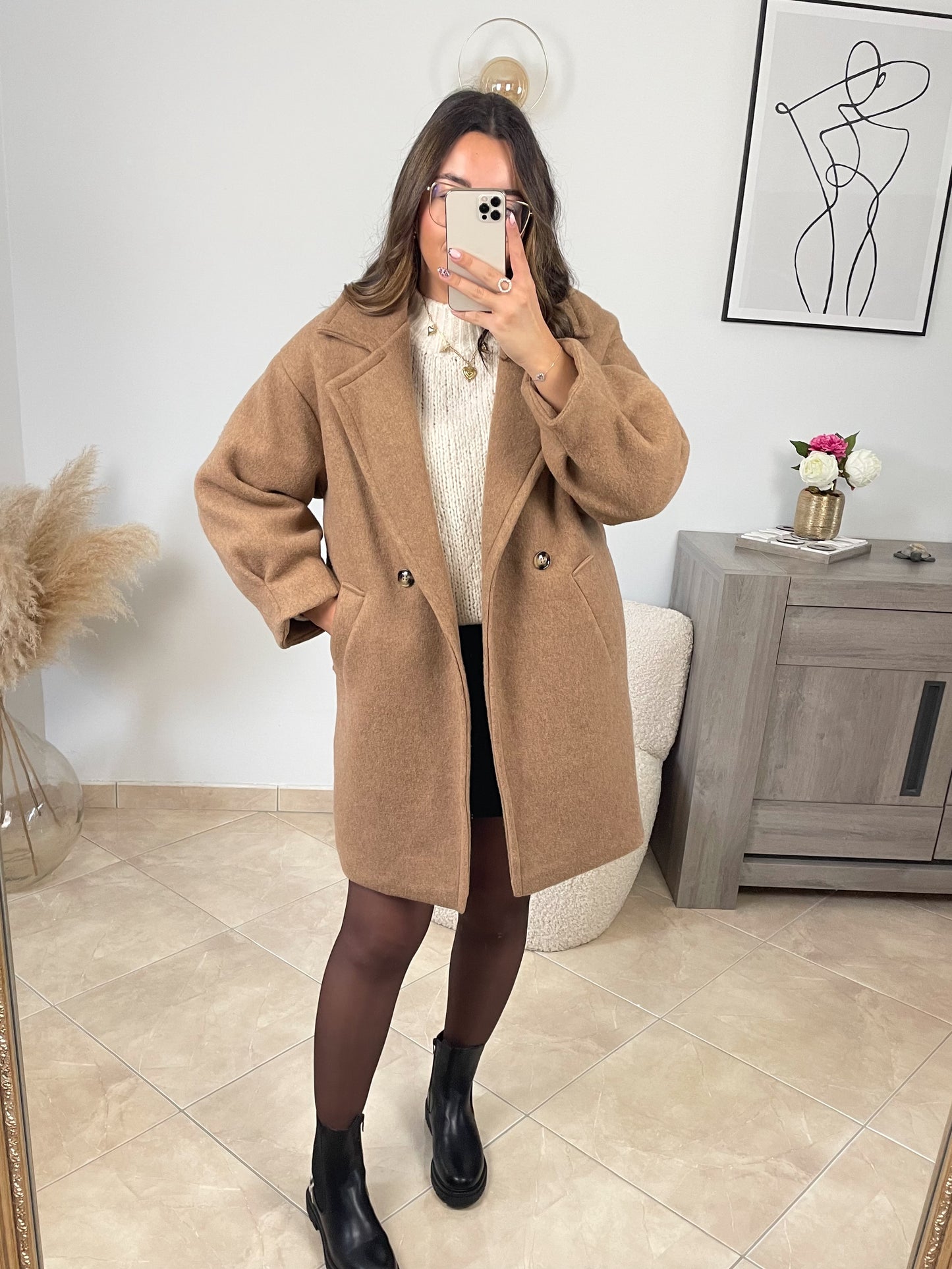 MANTEAU SOLA - CAMEL