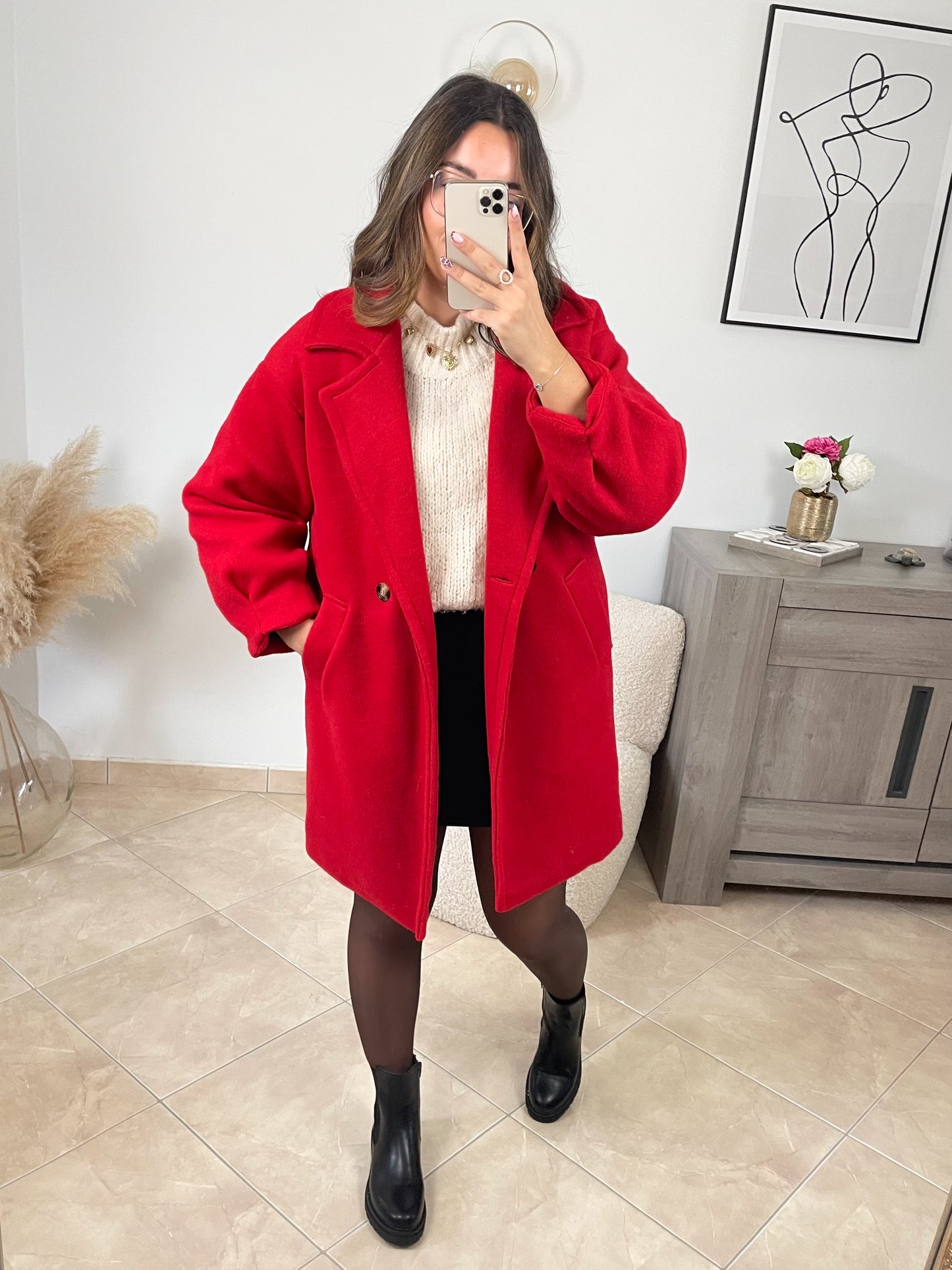 MANTEAU SOLA - ROUGE