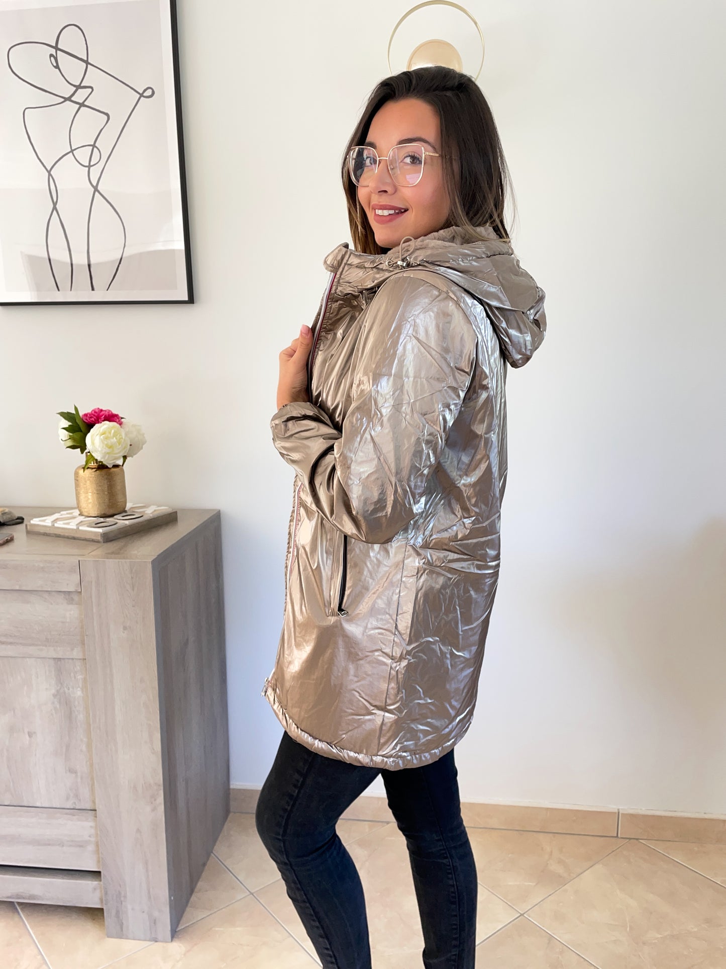 PARKA FOURRÉE BUNNY - BRONZE