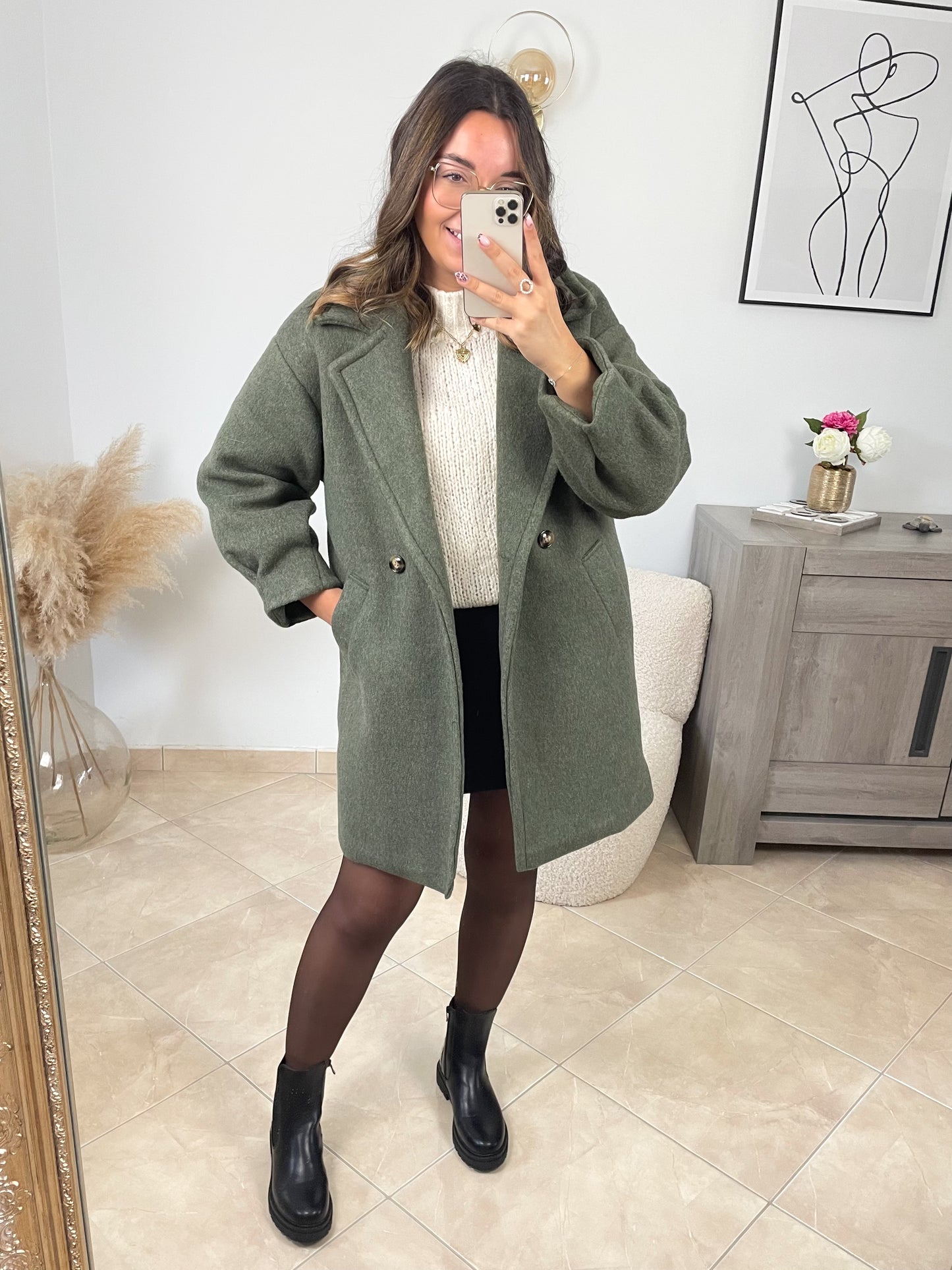 𝗣𝗿𝗲́-𝗰𝗼𝗺𝗺𝗮𝗻𝗱𝗲 • MANTEAU SOLA - KAKI