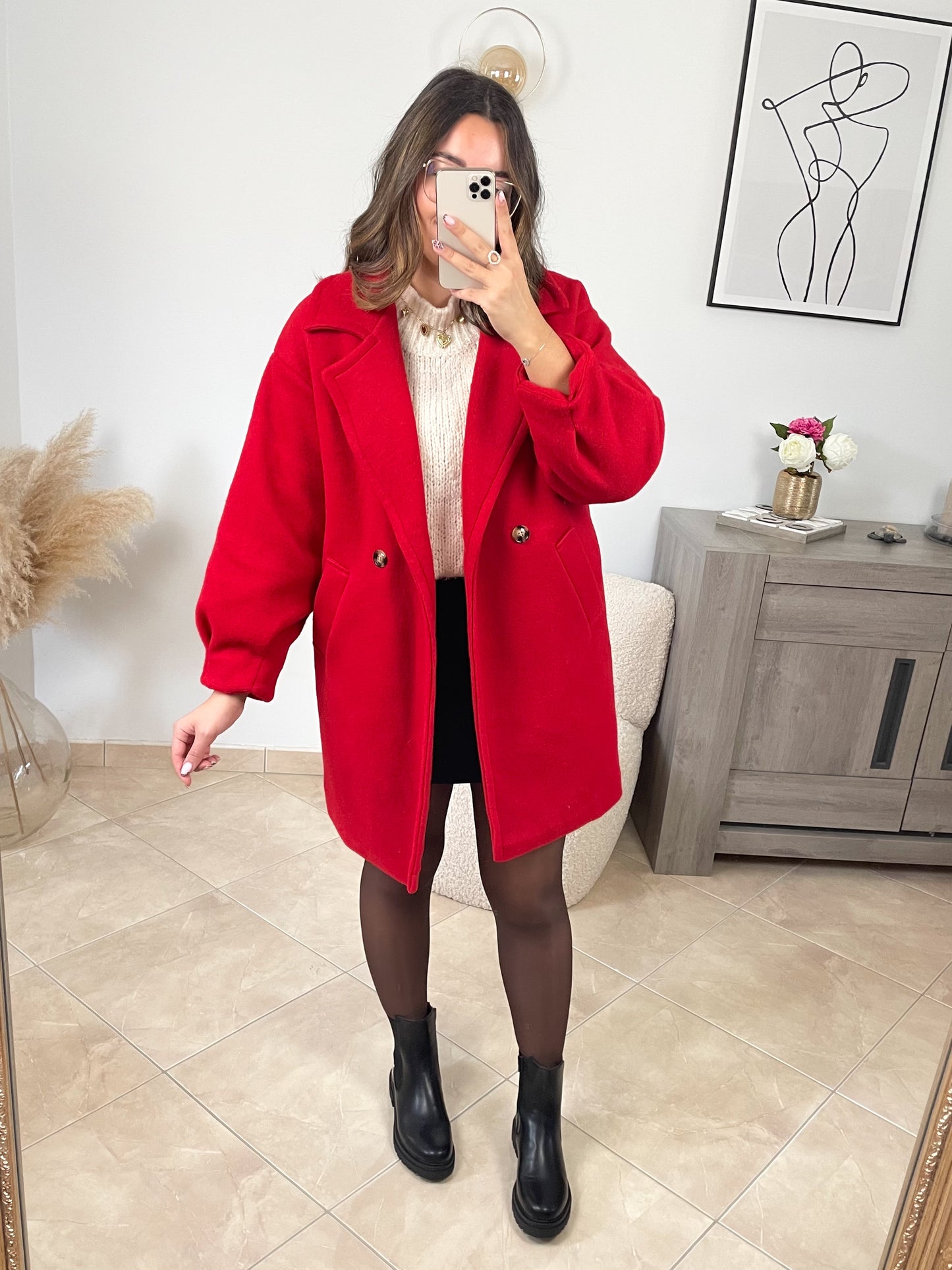 MANTEAU SOLA - ROUGE