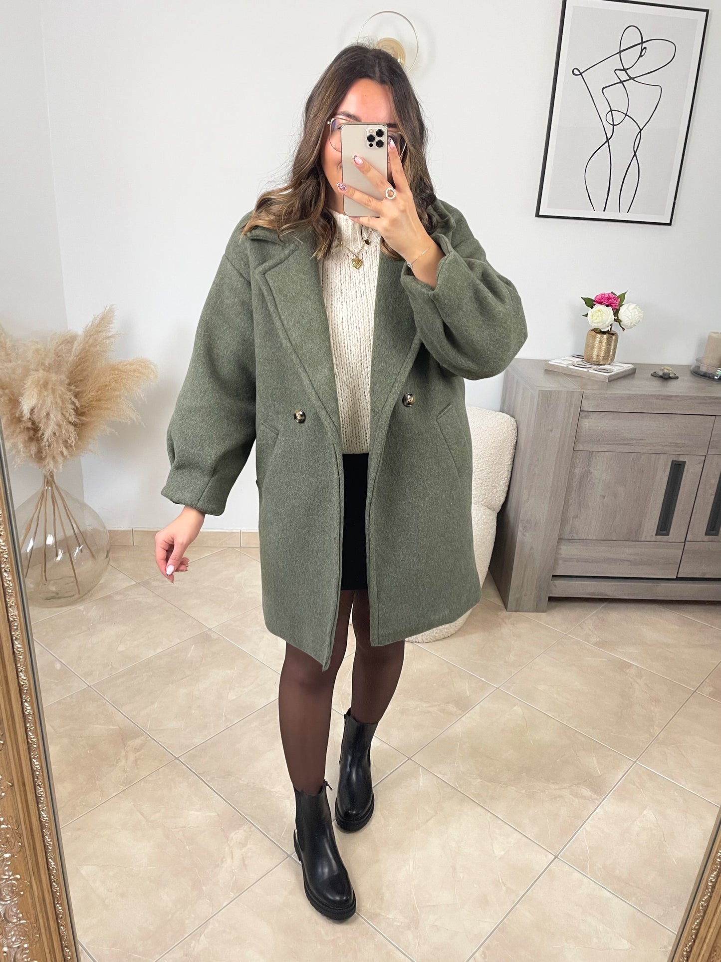 𝗣𝗿𝗲́-𝗰𝗼𝗺𝗺𝗮𝗻𝗱𝗲 • MANTEAU SOLA - KAKI