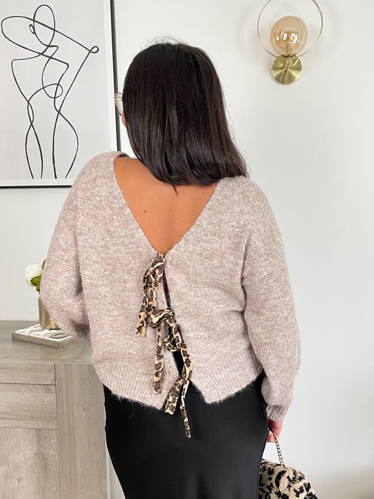 PULL MANUEL - TAUPE