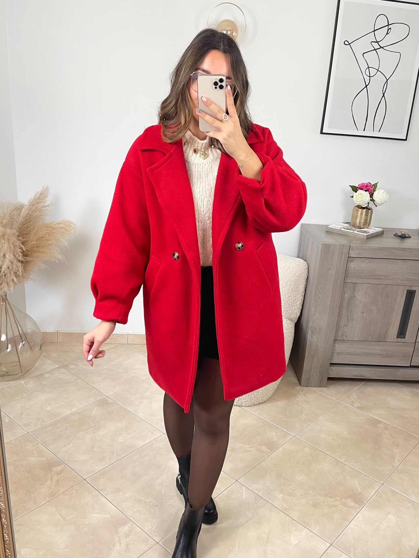 MANTEAU SOLA - ROUGE