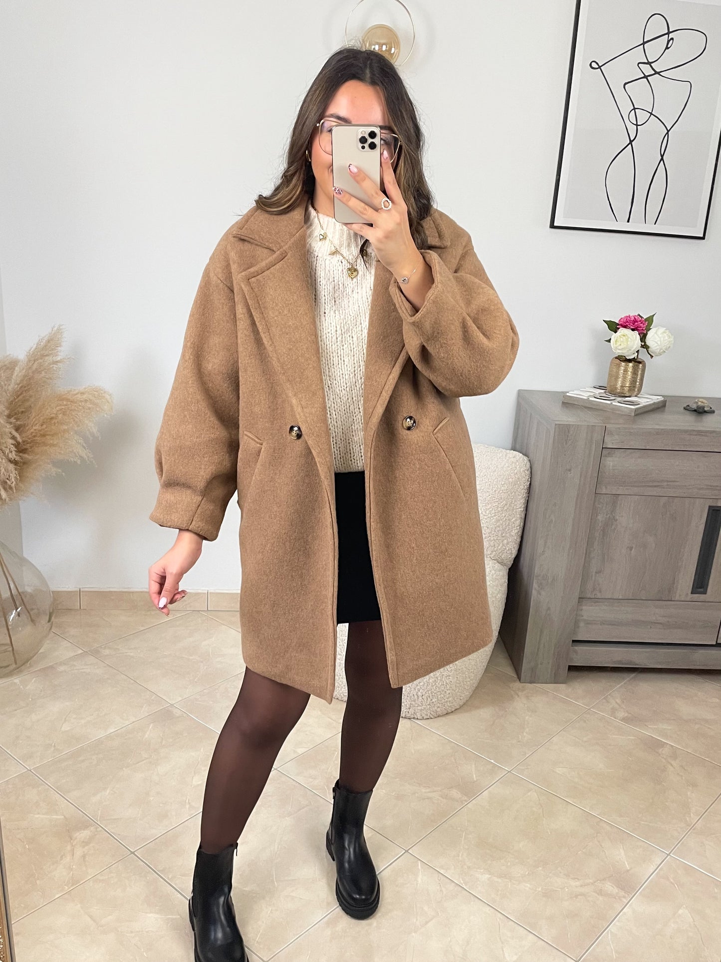 MANTEAU SOLA - CAMEL