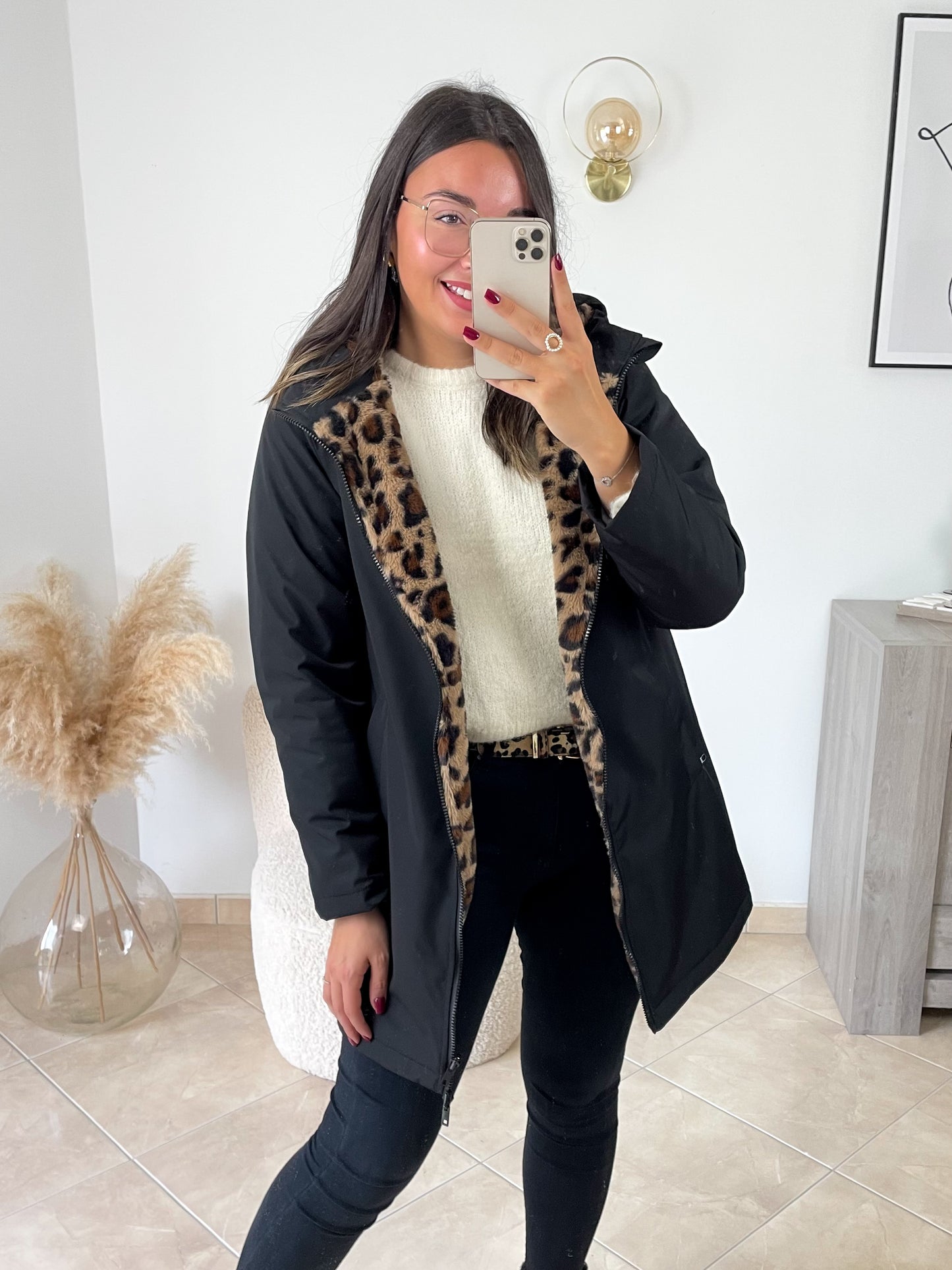 𝗣𝗿𝗲́-𝘃𝗲𝗻𝘁𝗲 • PARKA FOURRÉE LÉONE - NOIR