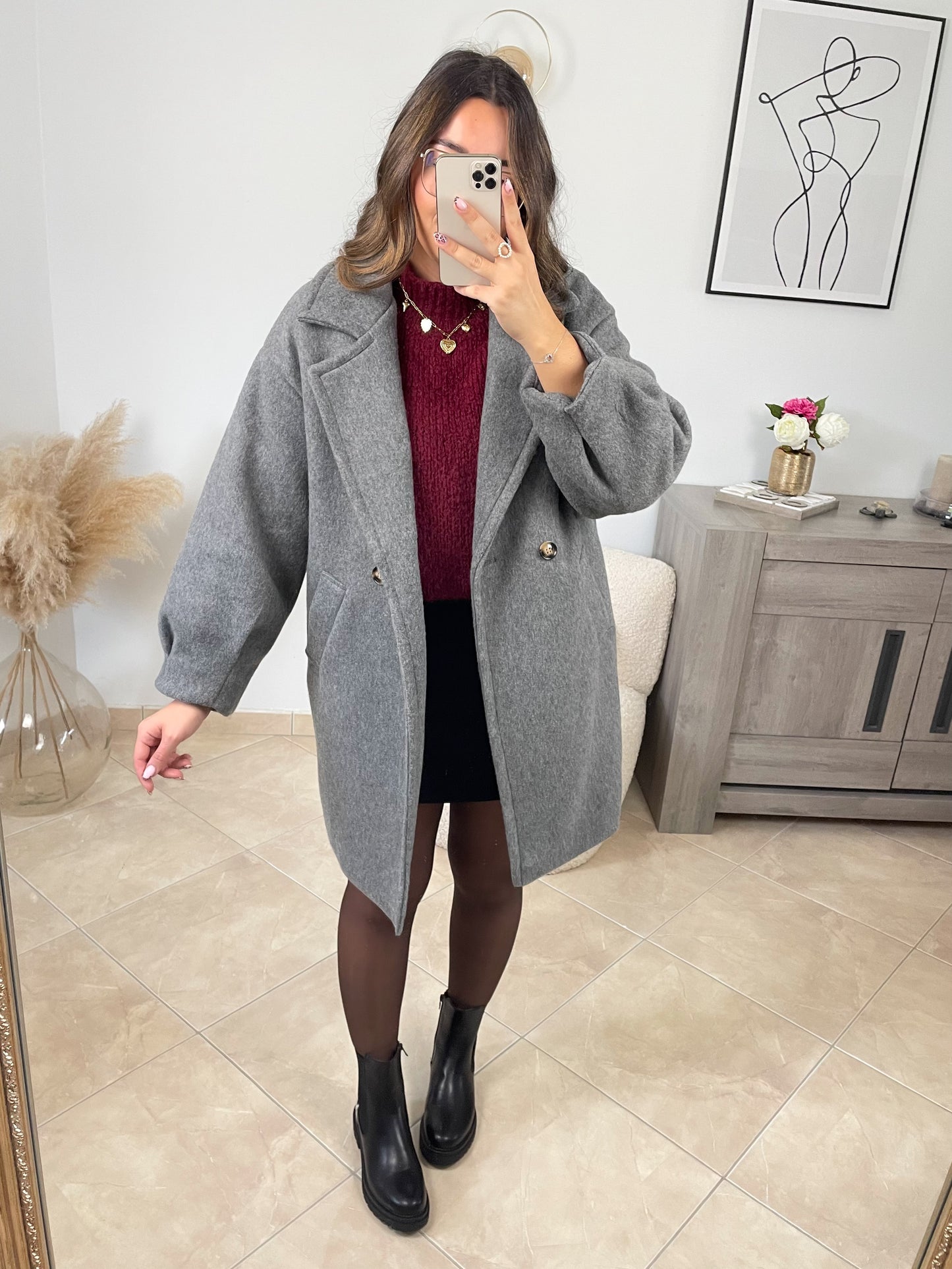 𝗣𝗿𝗲́-𝗰𝗼𝗺𝗺𝗮𝗻𝗱𝗲 • MANTEAU SOLA - GRIS