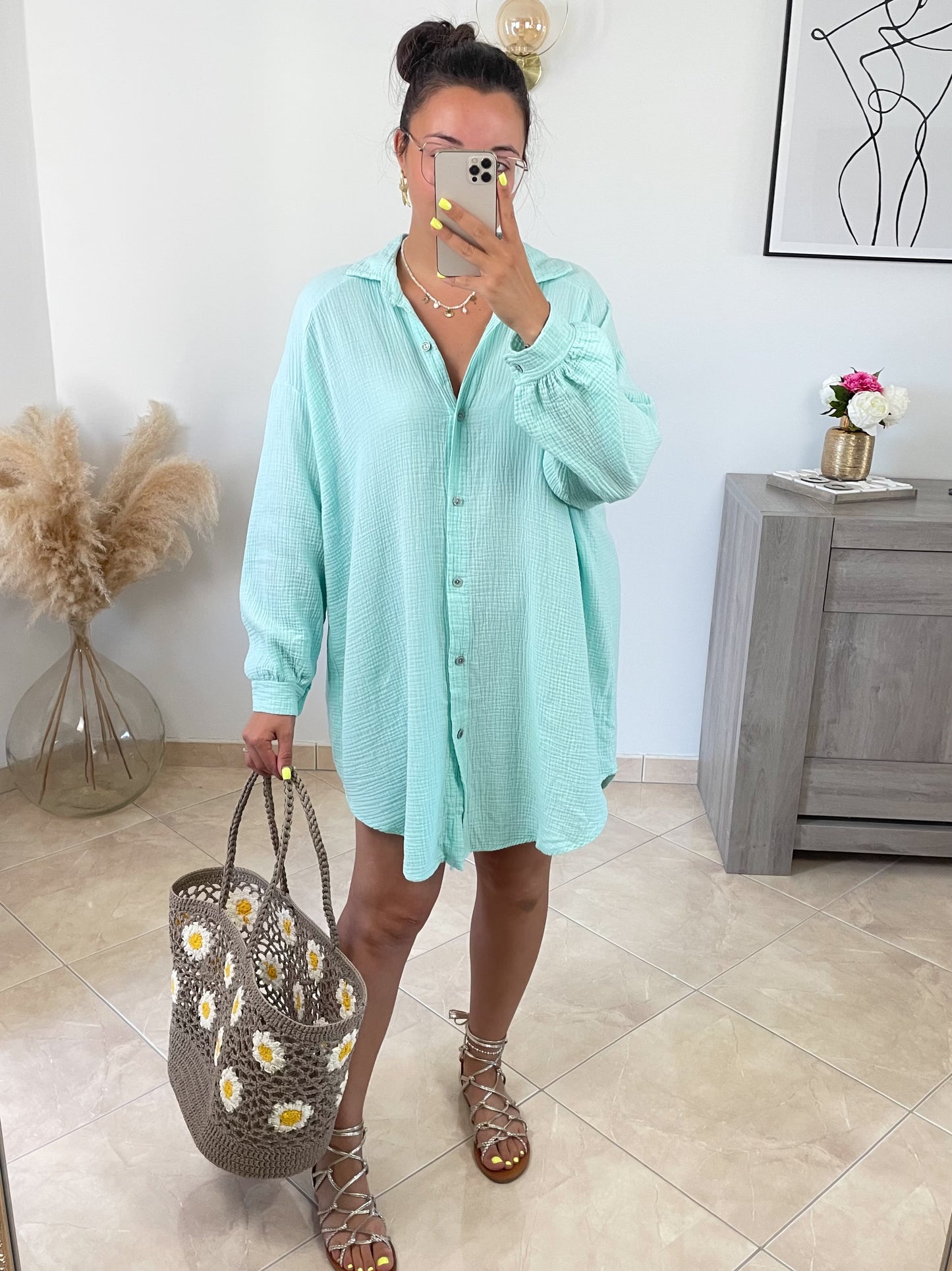 CHEMISE EYE - AQUA