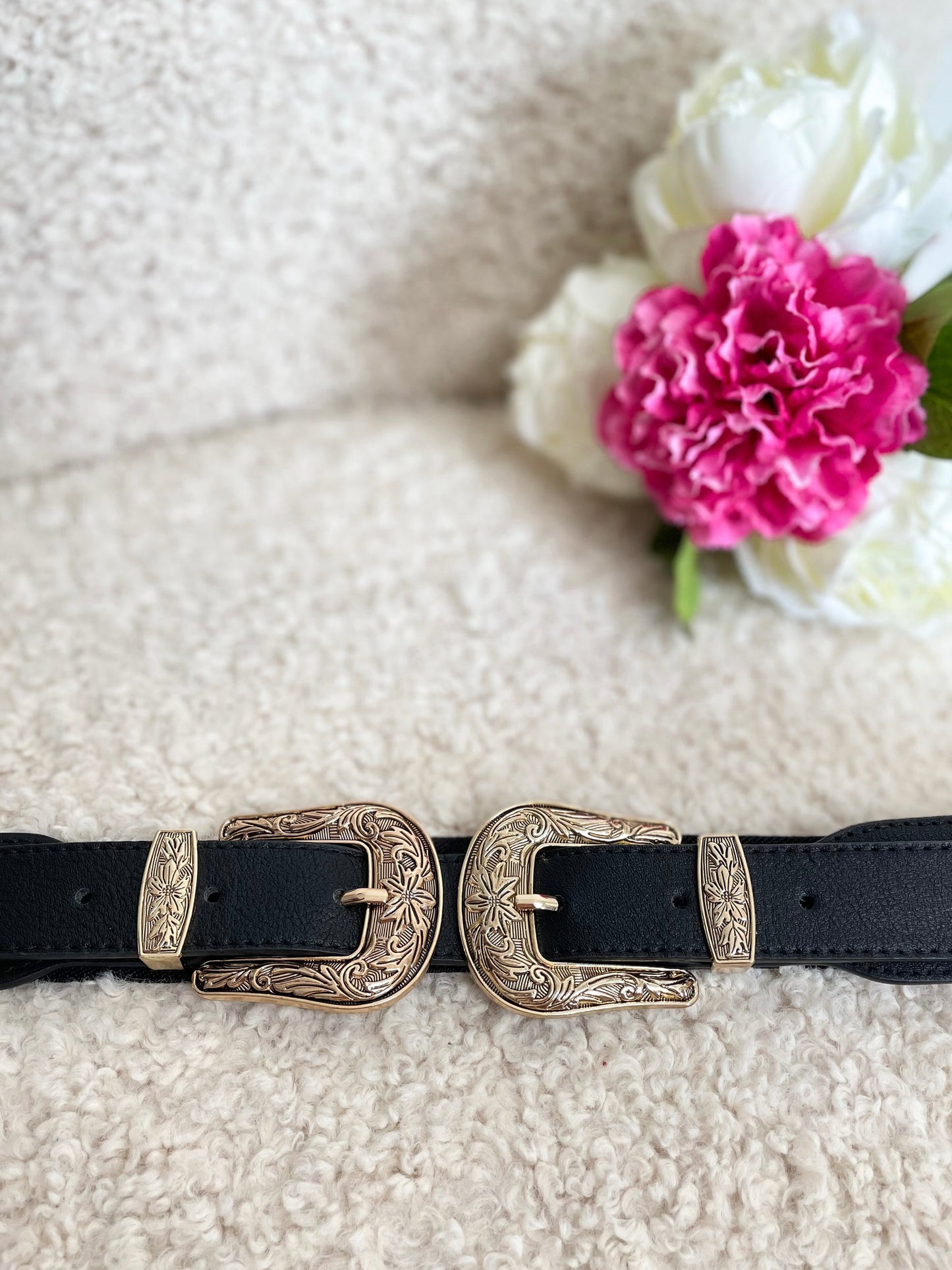 CEINTURE DOUBLE WESTERN - DORÉ