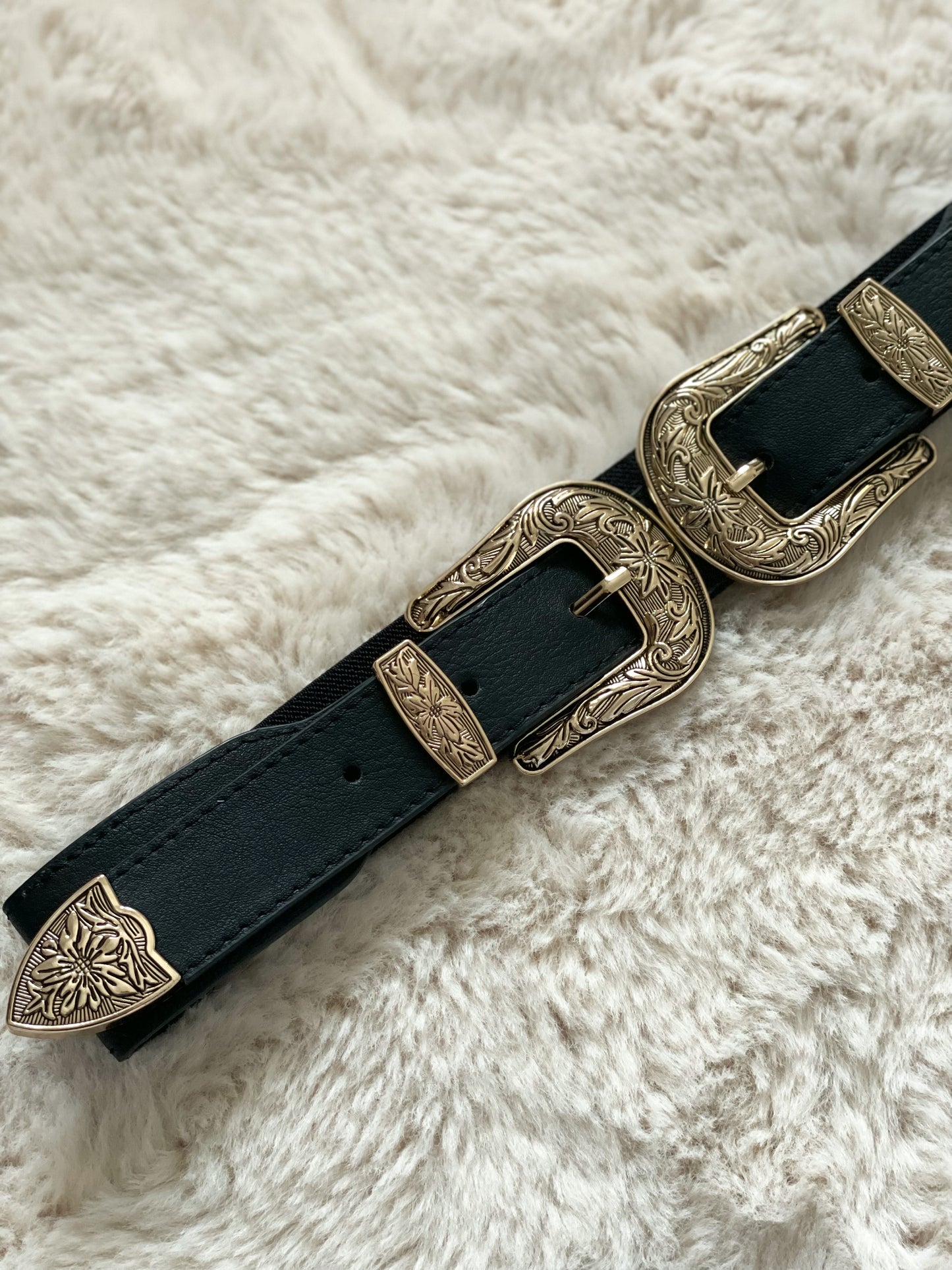 CEINTURE DOUBLE WESTERN - DORÉ