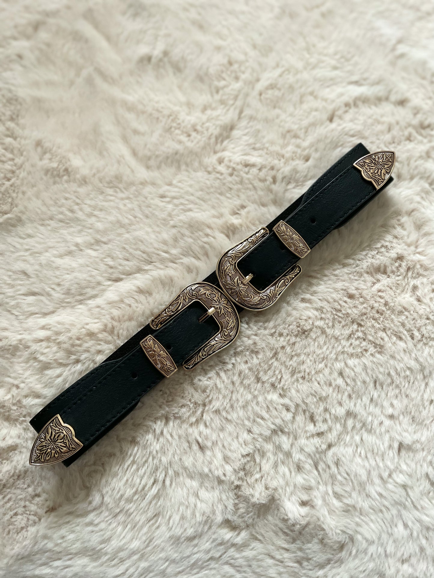 CEINTURE DOUBLE WESTERN - DORÉ